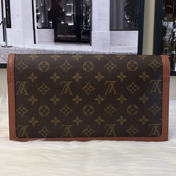 LOUIS VUITTON MONOGRAM POCHETTE DAM GM CLUTCH HANDBAG - Picture 4 of 15